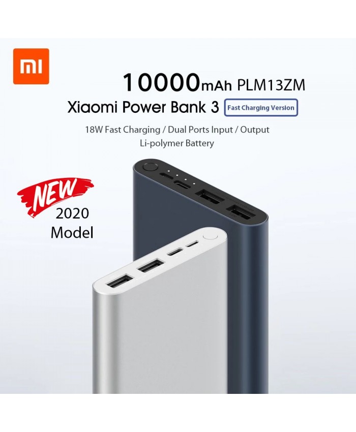 Mi 10000mAh Power Bank V3 Dual Input/Output Fast Charge 18W